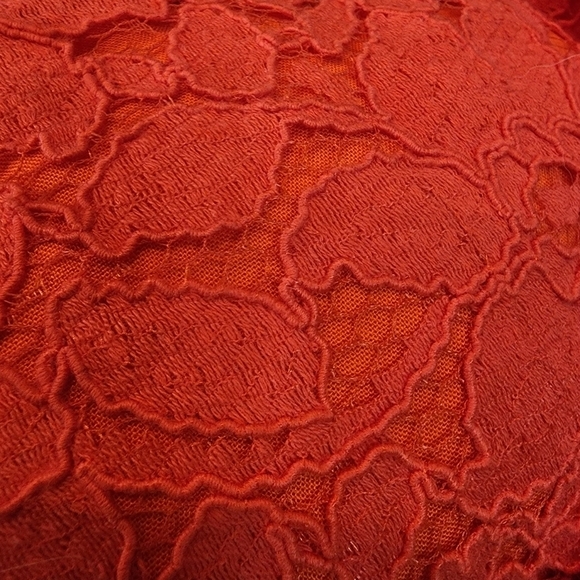 NWOT FREE PEOPLE WILD LACES PULL ON CROP FLARE PANTS IN AUDACIOUS RED - Picture 12 of 16